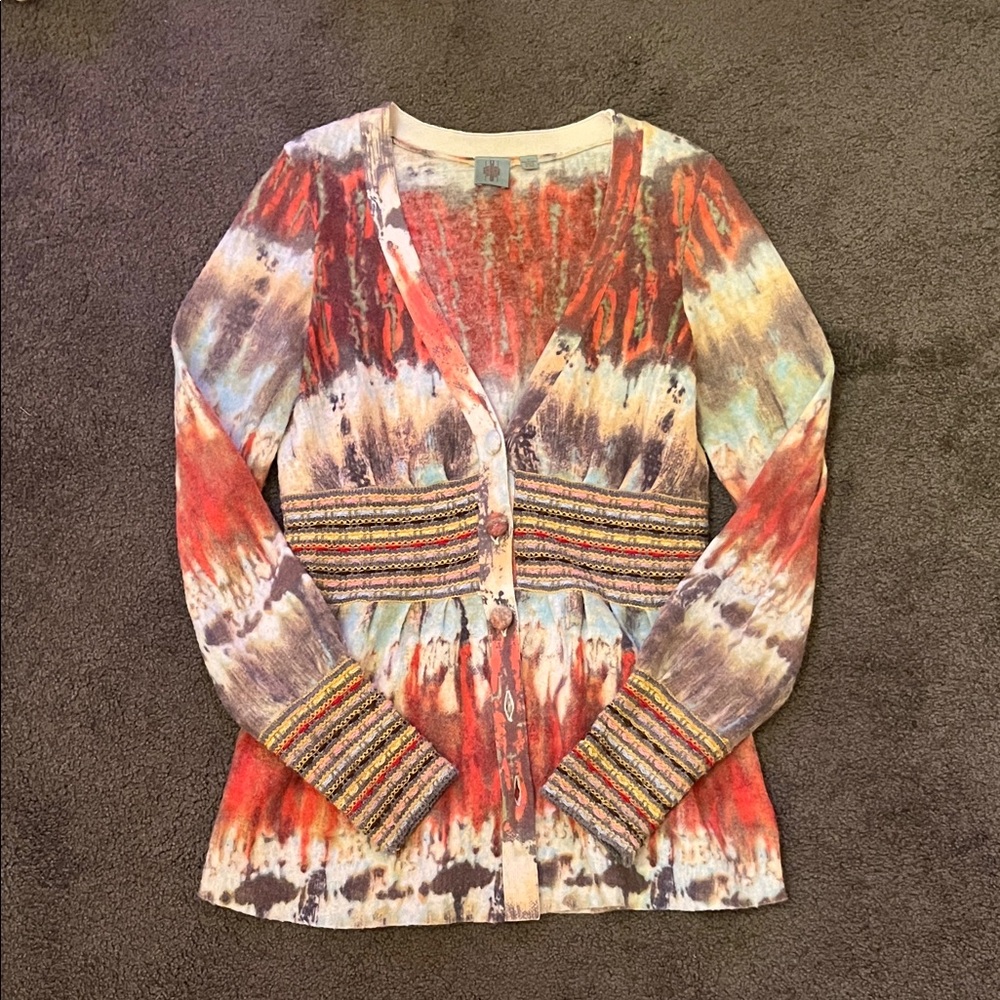 Anthropology Multicolor Tie-Dye Women's Sweater